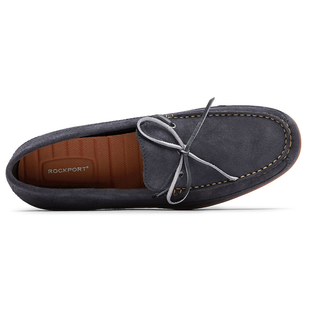 Rockport Singapore Mens Loafers - Malcom Tie Navy - OX0847615